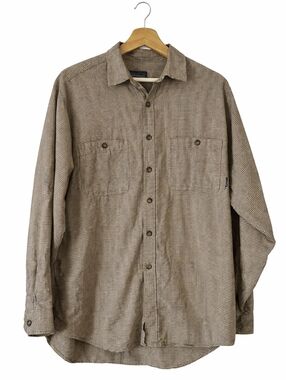 Patagonia Organic Cotton Shirt Men’s M Brown Houndstooth Button Down Outdoor
